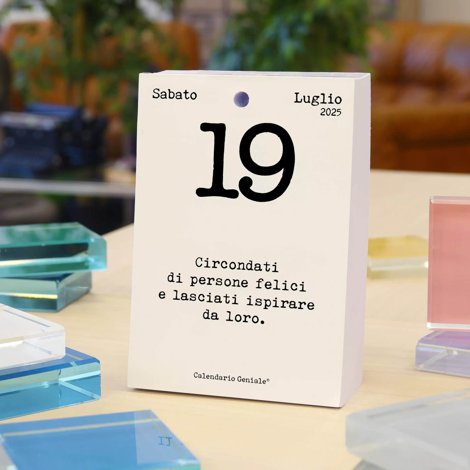 Calendario Geniale 2025 solo inserto con cristalli e pietre