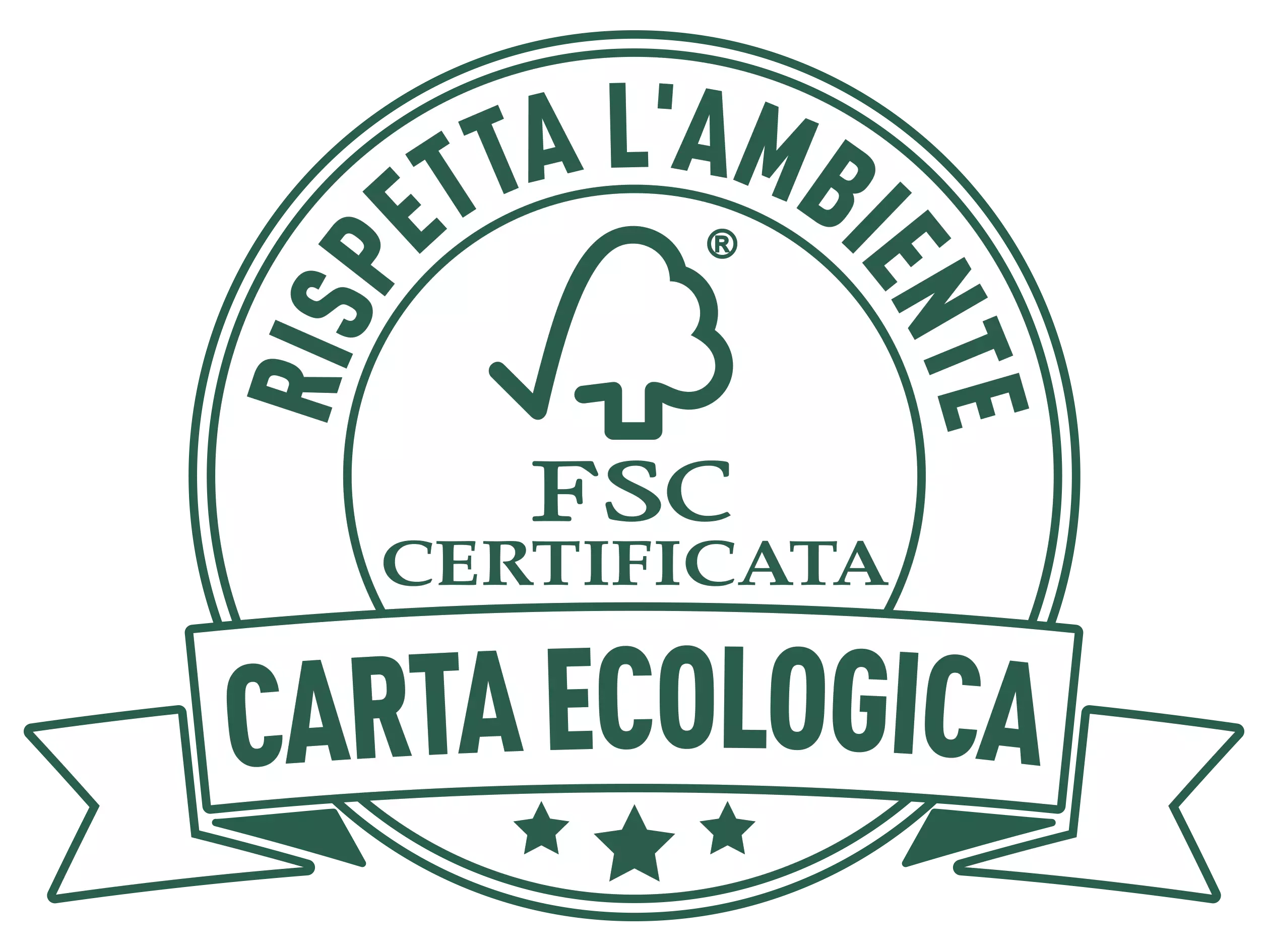 Coccarda Carta Ecologica Rettangolare